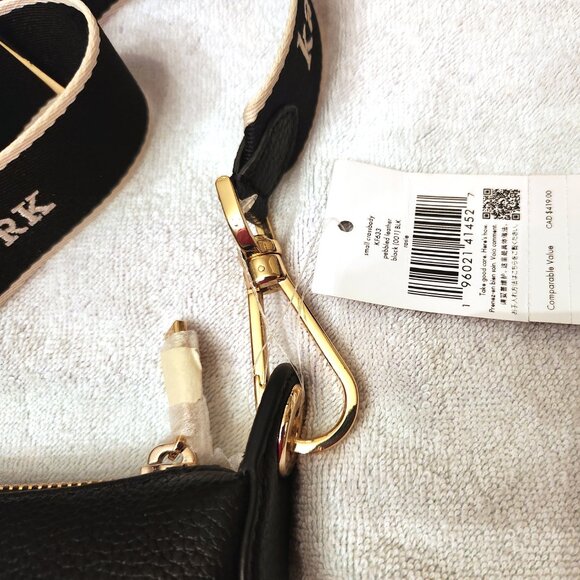 Kate Spade Rosie Black Leather Crossbody With Web Logo Guitar Strap _ NWT - Picture 5 of 8